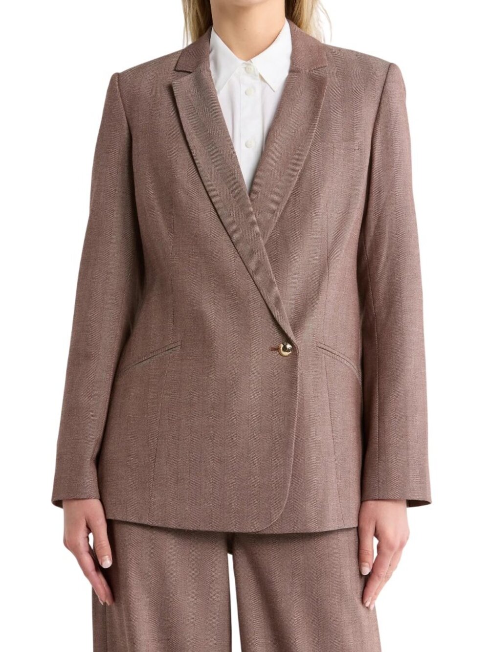 Rag & Bone Jade Oversize Notch Lapel Blazer in Espresso